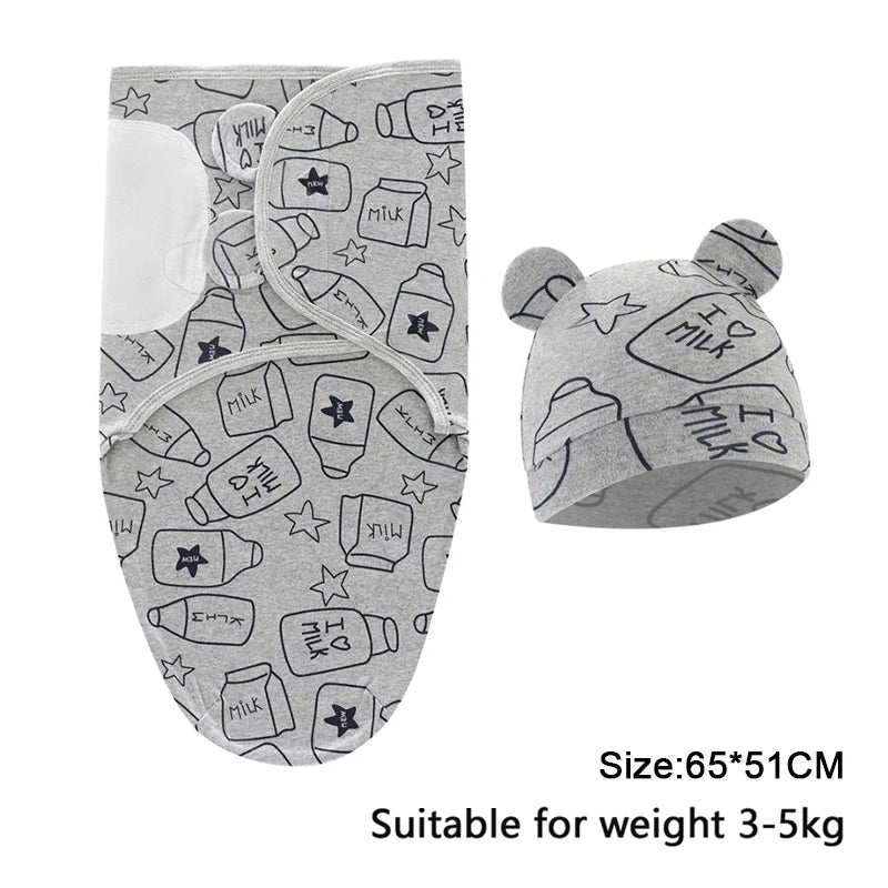 Cotton Baby Swaddle Wrap & Hat Set - Kindle Kids ABC - view 18