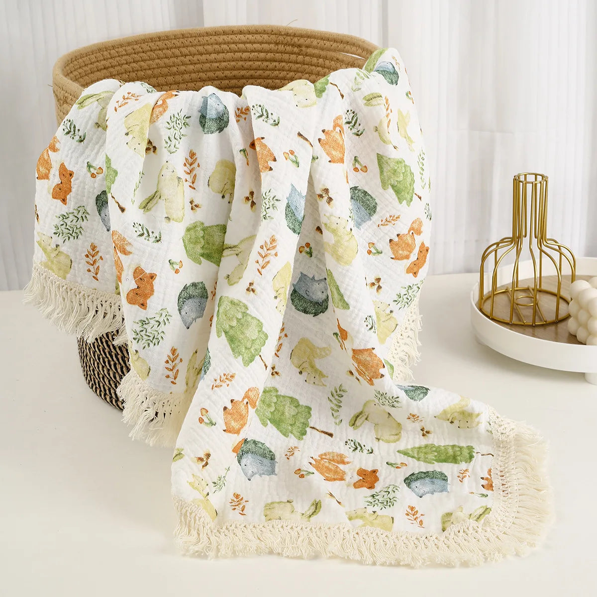 Cotton Muslin Baby Swaddle Blanket - Kindle Kids ABC - view 6