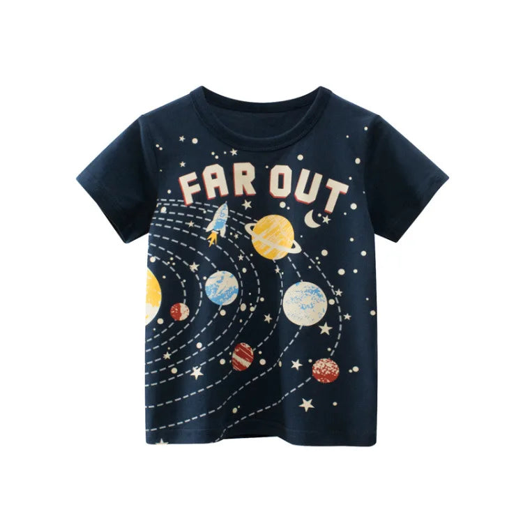 Kids short-sleeve cotton cartoon summer t-shirt