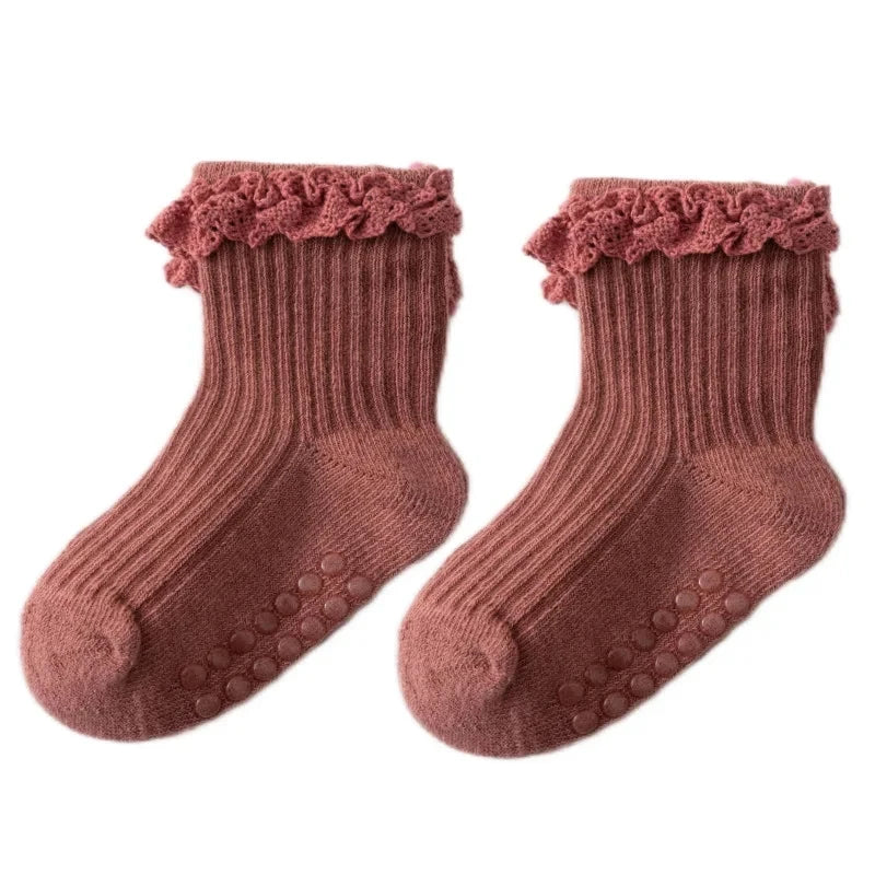 Cotton Lace Toddler Girl Socks - Kindle Kids ABC - view 3