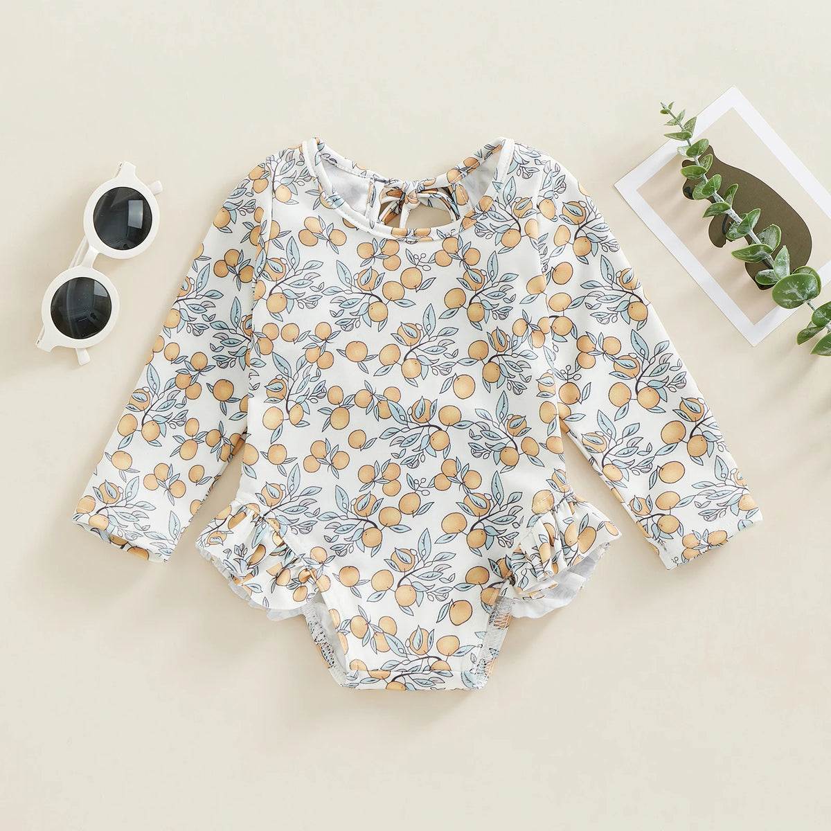 Floral Ruffle Baby Swimsuit - Kindle Kids ABC - view 4