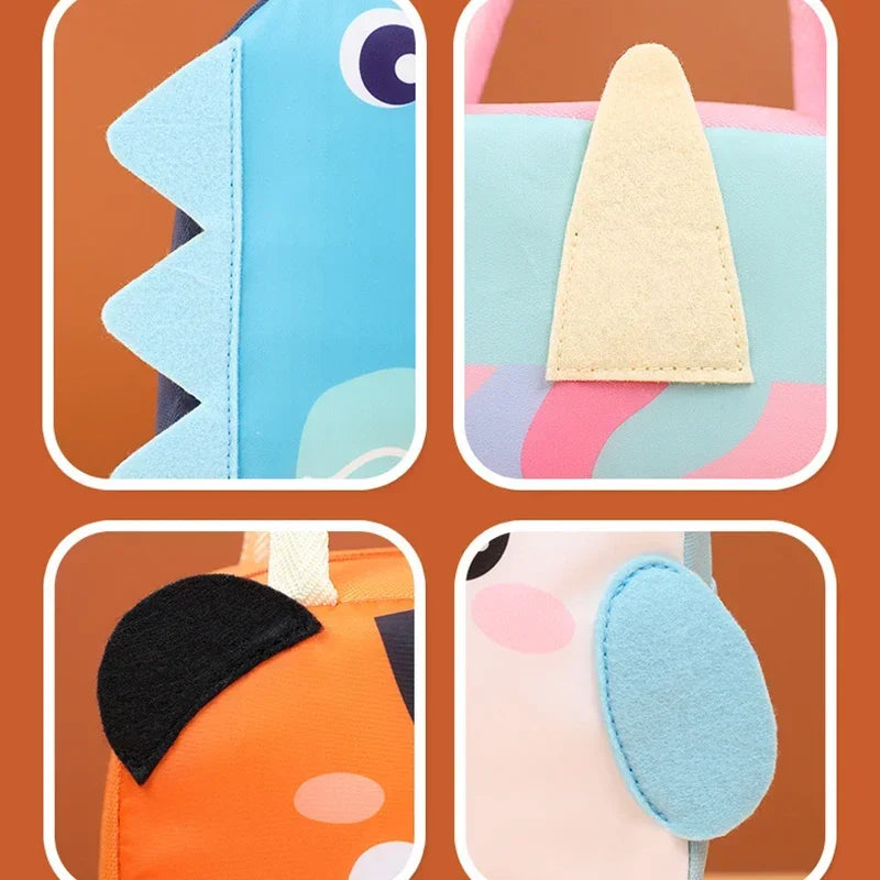 Kids' Insulated Lunch Bag – Waterproof Oxford Cloth with Cartoon Design