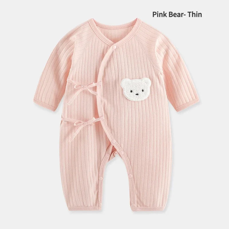 Ribbed Bear Cotton Baby Romper - Kindle Kids ABC - view 9