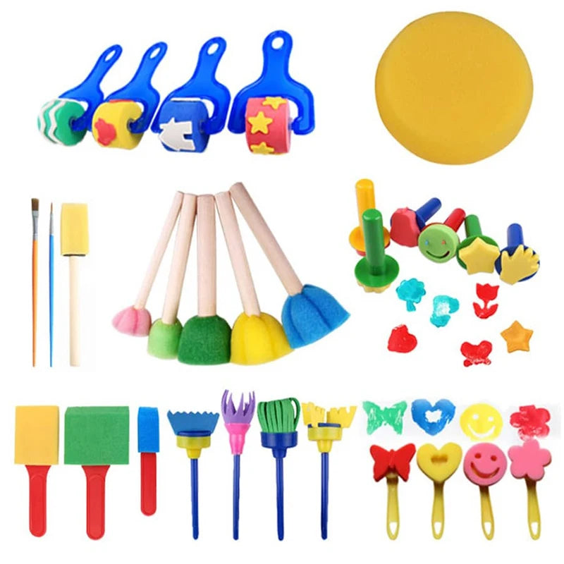 Kids' DIY Sponge Brush Art Set - Kindle Kids ABC