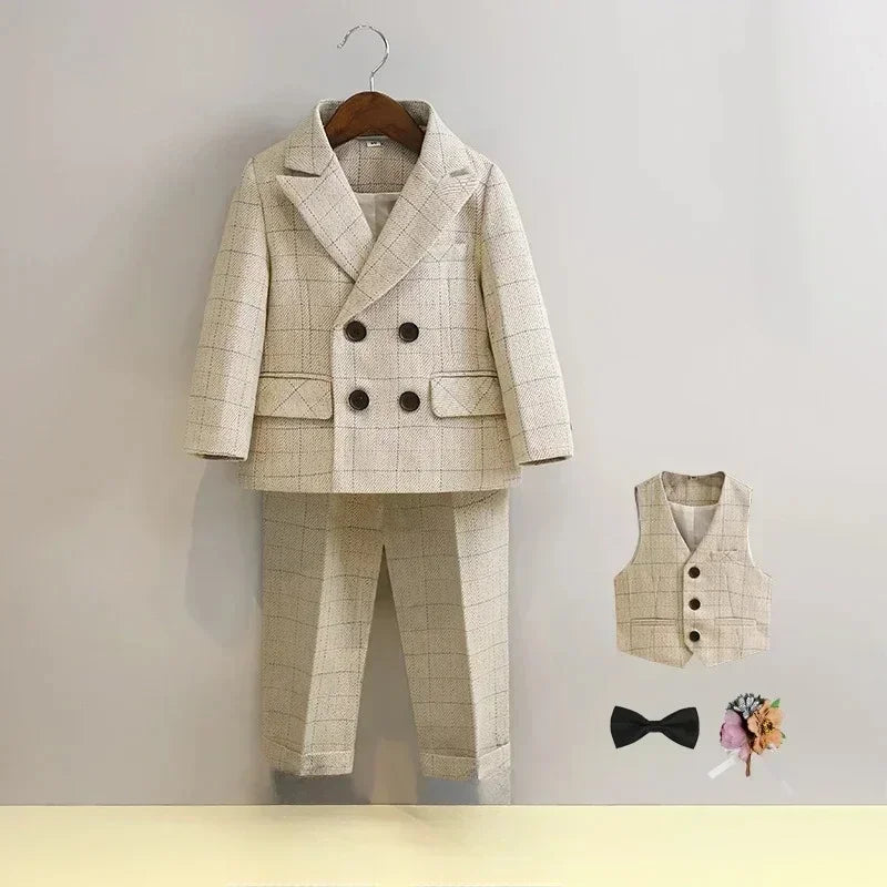 Boys Plaid Blazer Set 2-12Y — Birthday Wedding Performance Formal - photo 12