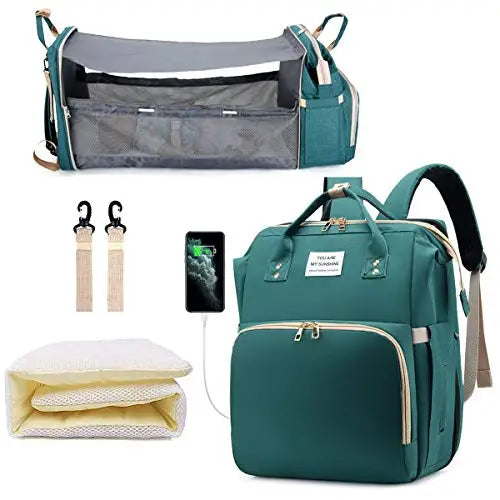 3-in-1 Diaper Bag Backpack - Foldable Travel Bag with Changing Bed - photo 14