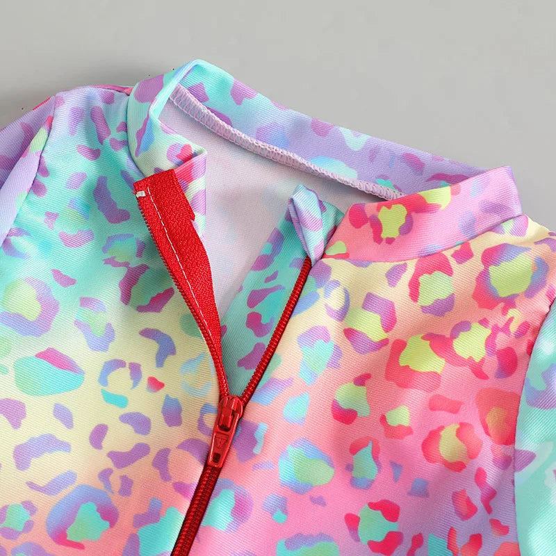 Toddler Girls Long-Sleeve Swimsuit & Sun Hat Set — photo 4