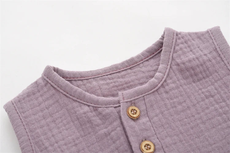 Baby Cotton Romper – Soft & Breathable Summer Bodysuit (0–24M)