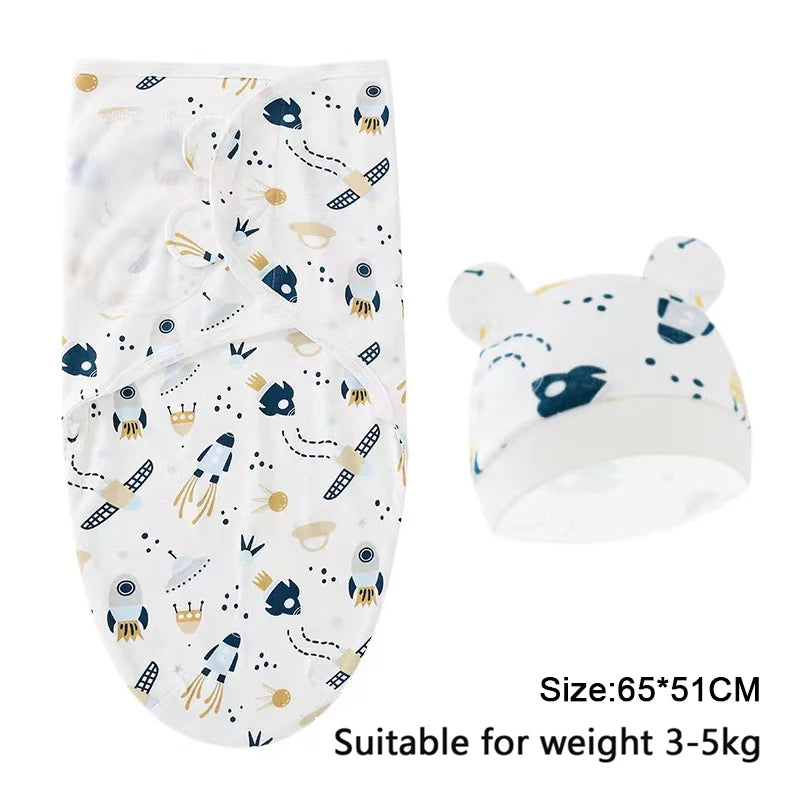 Cotton Baby Swaddle Wrap & Hat Set - Kindle Kids ABC - view 8