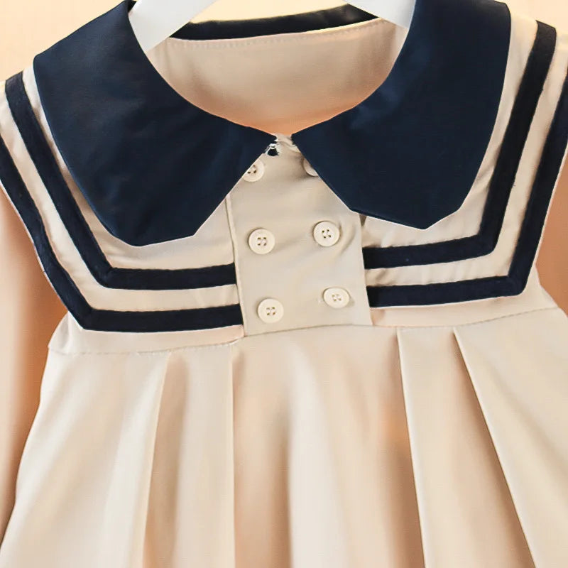 Toddler Girl Doll Collar Cotton Dress — Long Sleeve | 0-3Y - photo 4