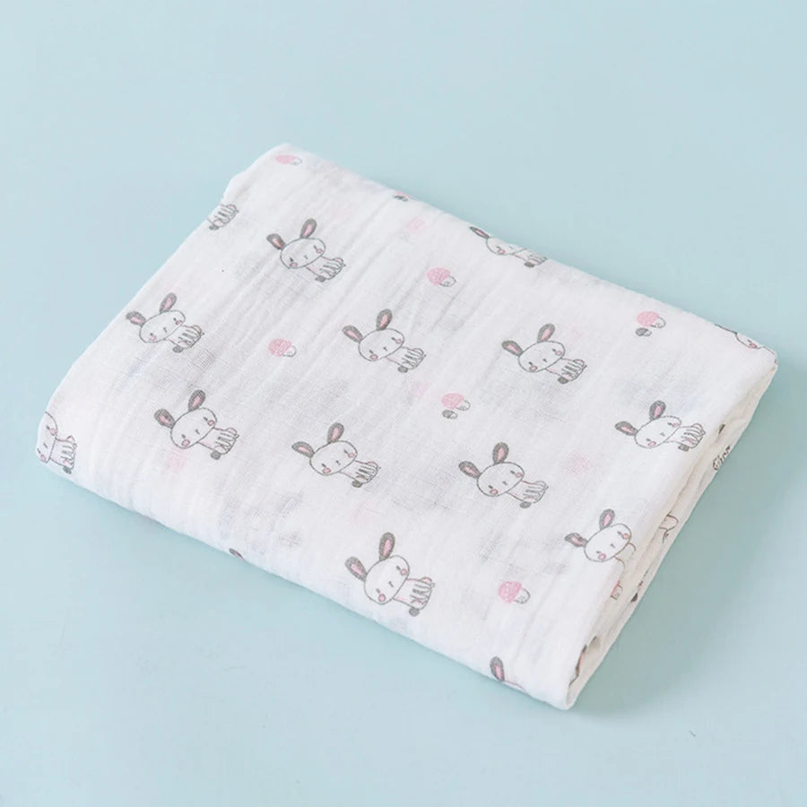 2-Layer Cotton Muslin Baby Swaddle Blanket - Kindle Kids ABC - view 12
