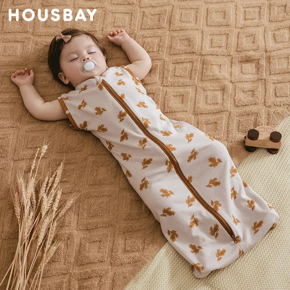 Baby sleep sack sleeveless cotton summer wearable blanket