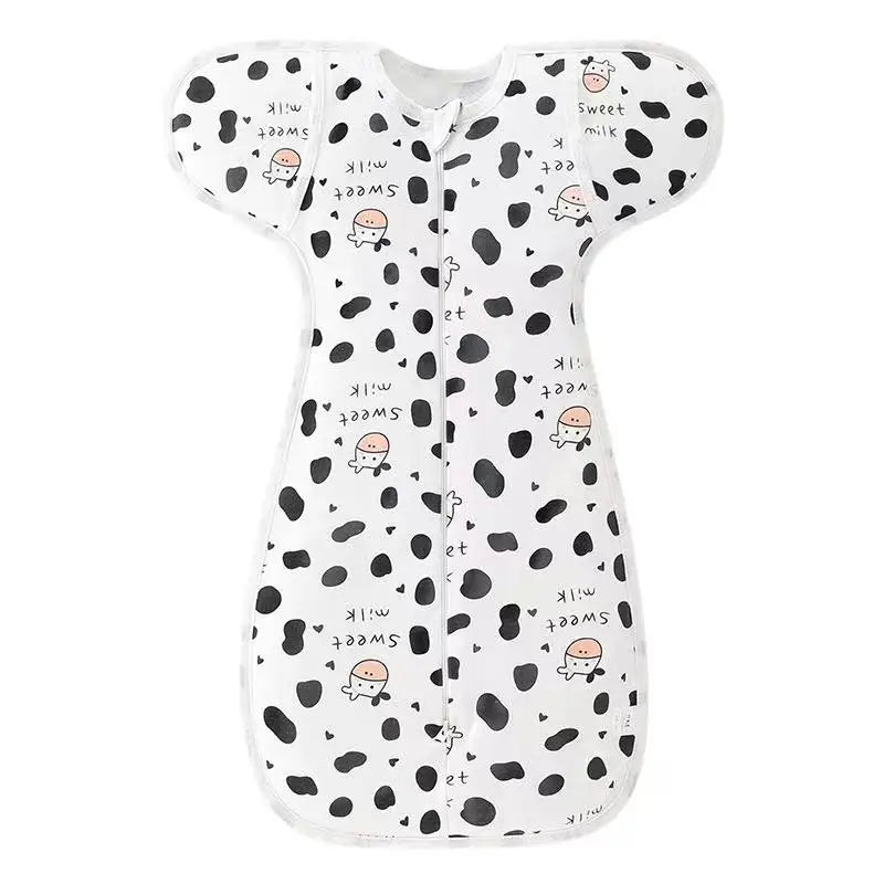 Cotton newborn swaddle sleepsack with snug swaddle-style fit