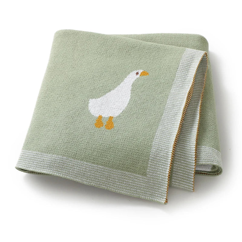 Dual-Use Knitted Cotton Baby Blanket - Kindle Kids ABC - view 2