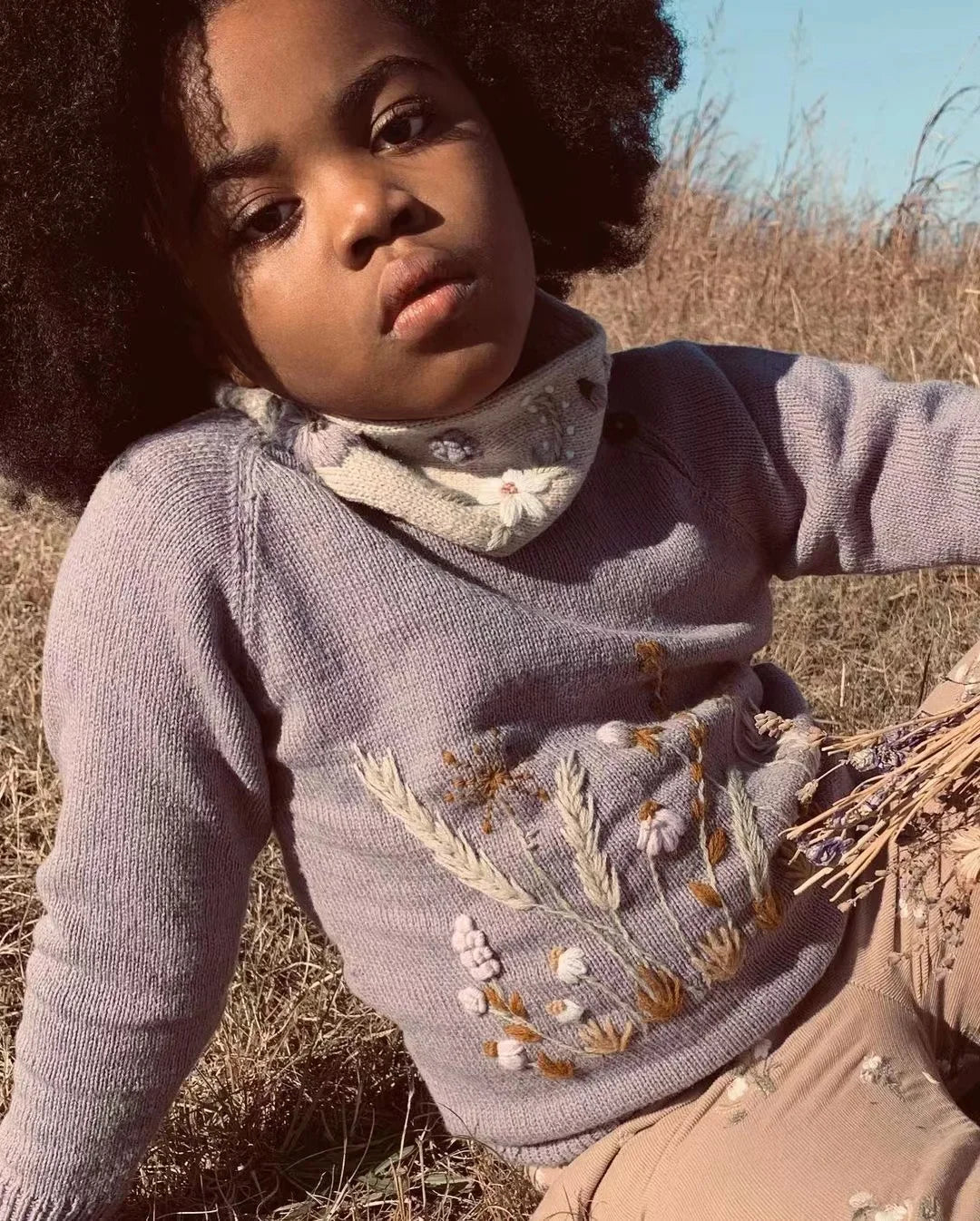 Embroidered Cotton Knit Cardigan Kids 18M-6Y — Soft Autumn Top - photo 3