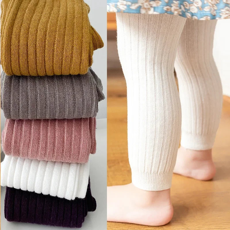 Toddler Girl Ribbed Cotton Sweater & Tights Set — Everyday | 1–7Y