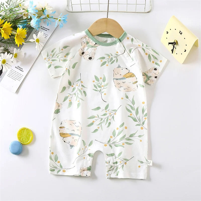 Cartoon Print Cotton Baby Romper - Kindle Kids ABC - view 8