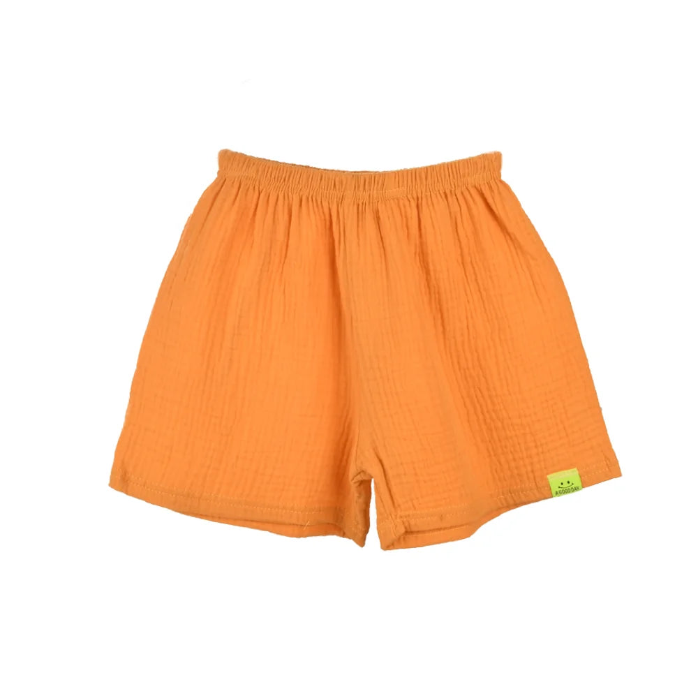 Kids Pure Cotton Beach Shorts Solid Colour Casual - photo 8