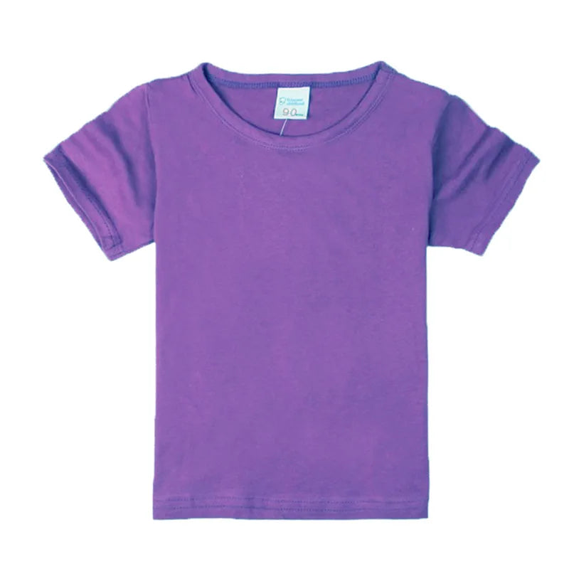 Kids cotton short-sleeve t-shirt, solid basic tee - Kindle Kids ABC - view 18