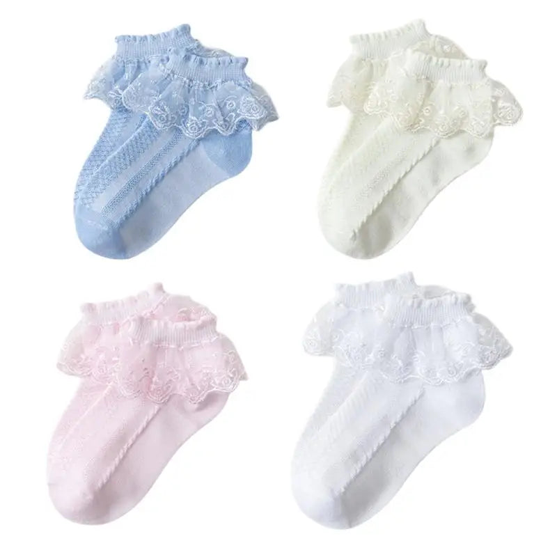 Cotton Lace Ruffle Baby Socks - Kindle Kids ABC - view 12