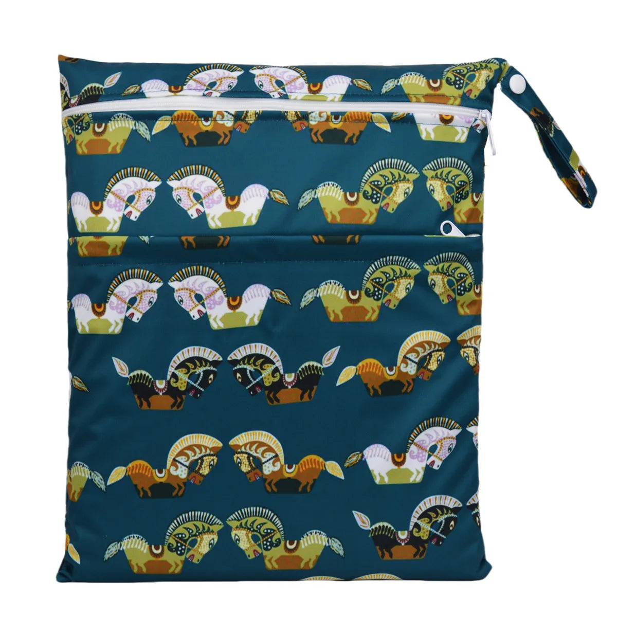 Wet/Dry Diaper Bag - Two-Zip Waterproof Reusable Pouch - photo 21