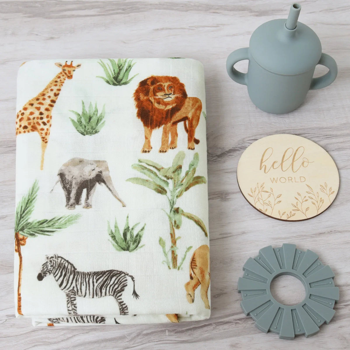 Bamboo Cotton Muslin Swaddle Blanket - Kindle Kids ABC - view 3