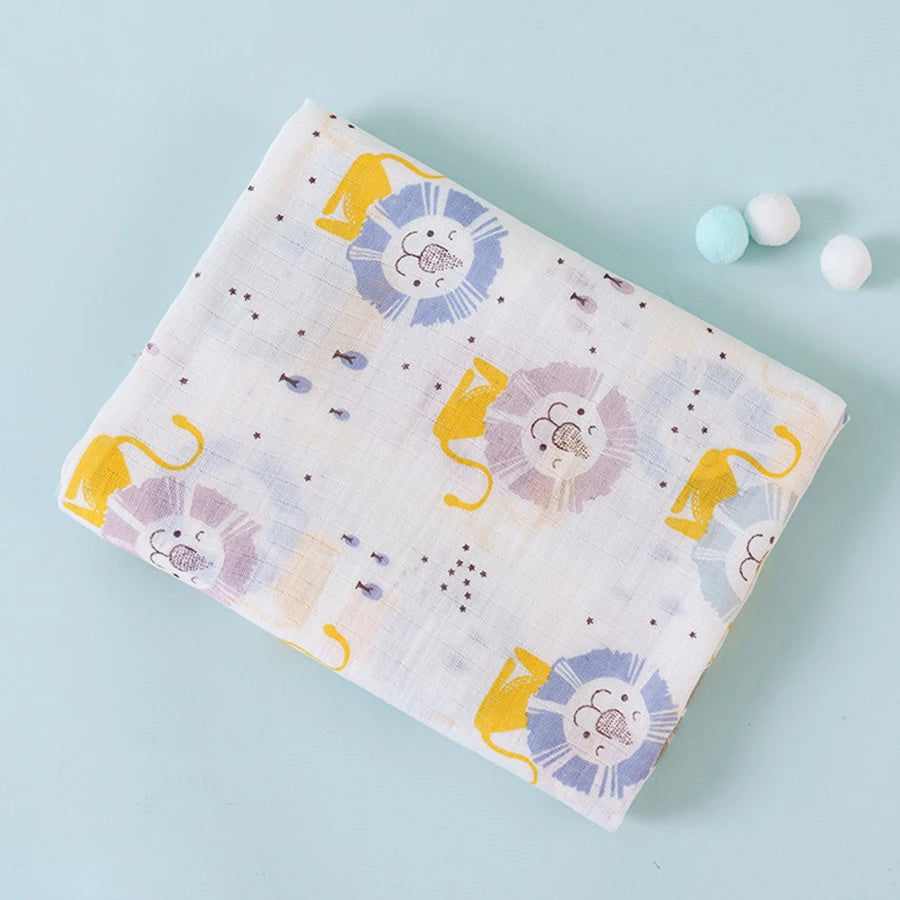 2-Layer Cotton Muslin Baby Swaddle Blanket - Kindle Kids ABC - view 11