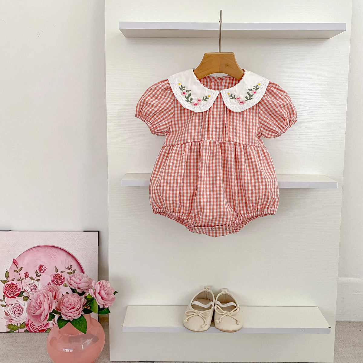 Embroidered Cotton Baby Romper - Kindle Kids ABC - view 3