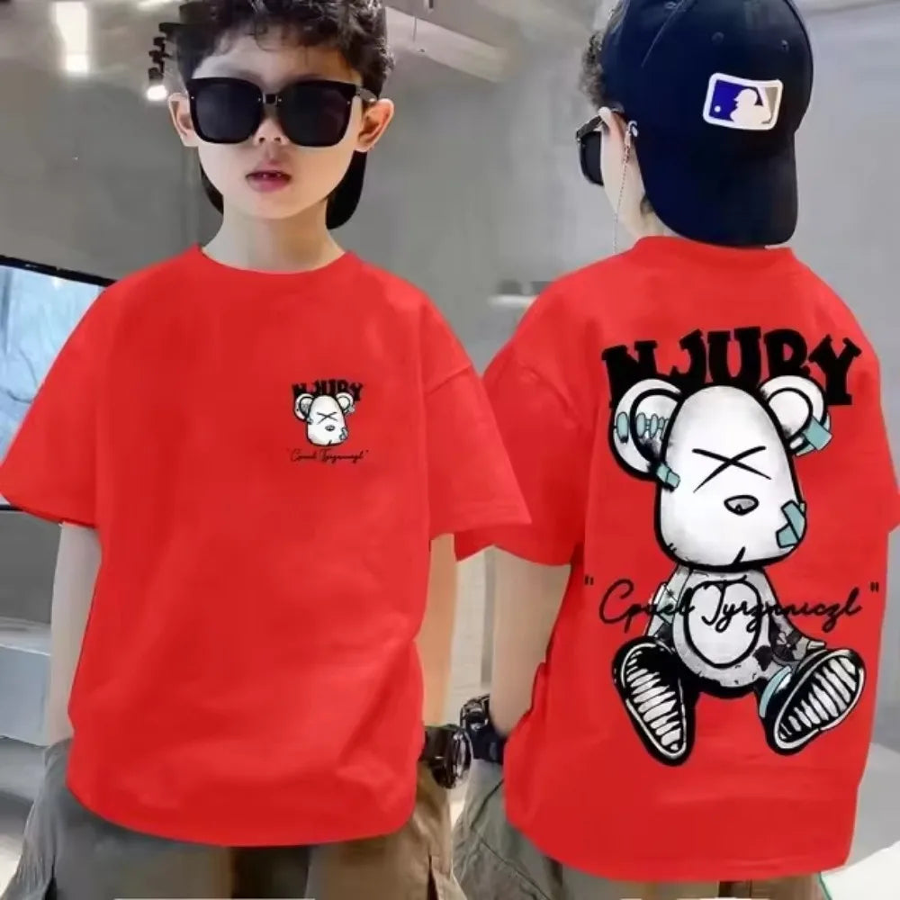 Kids Cotton Graffiti Print T-Shirt - photo 14