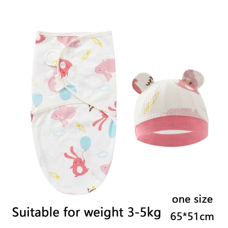 Cotton Baby Swaddle Wrap & Hat Set - Kindle Kids ABC - view 13