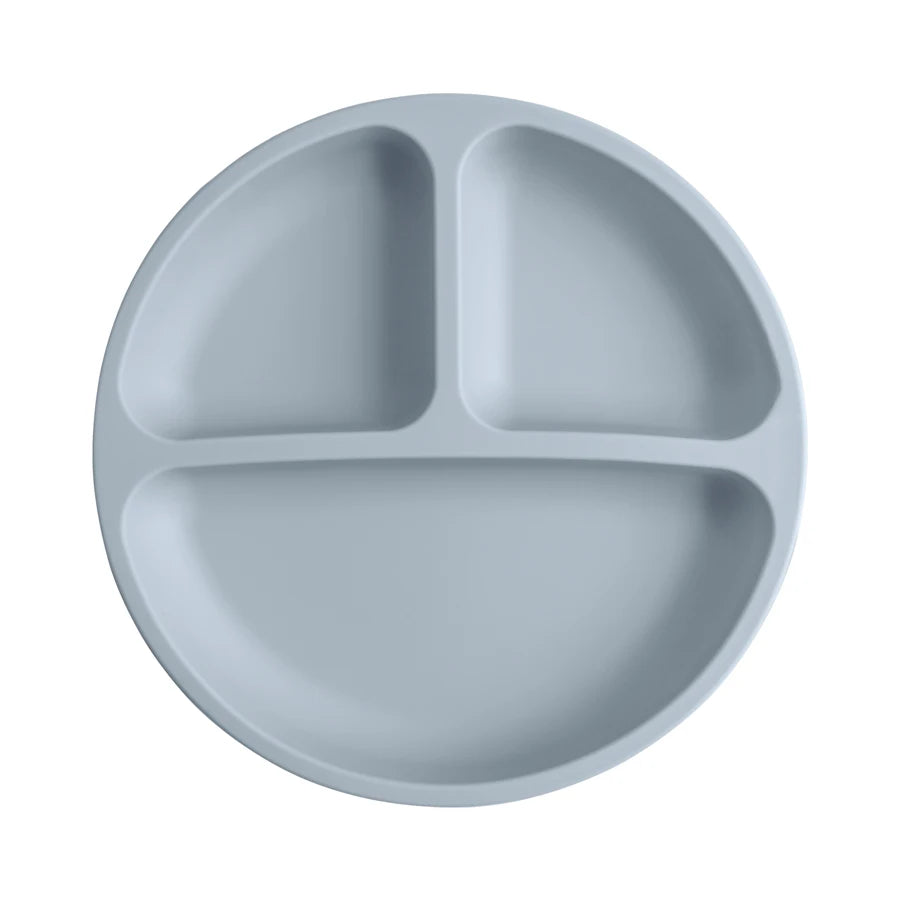 Baby silicone suction plate spill-proof divided feeding dish