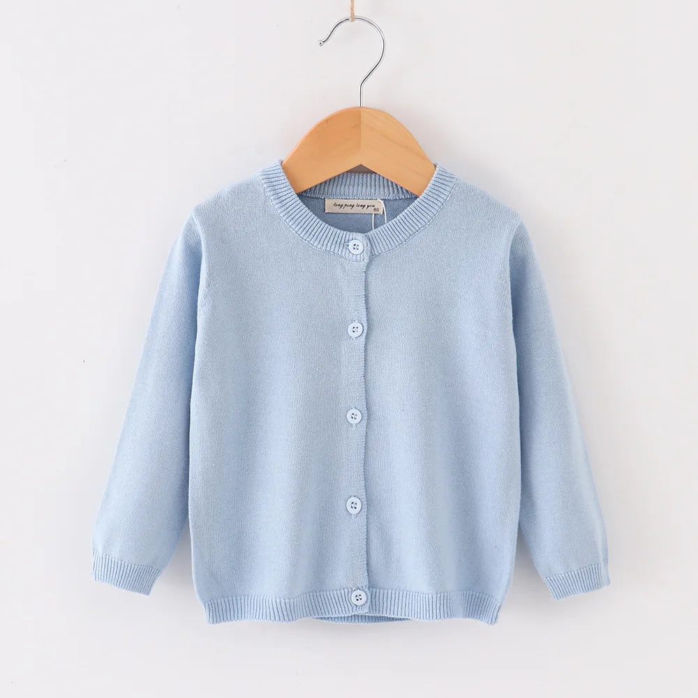 Knit Cotton Baby Cardigan — Open-Front Soft Toddler | 6M–4Y