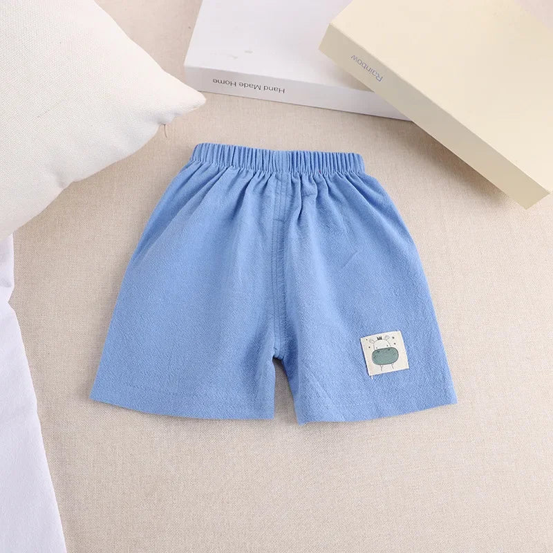 Kids Cotton-Linen Korean Style Shorts Summer - photo 2