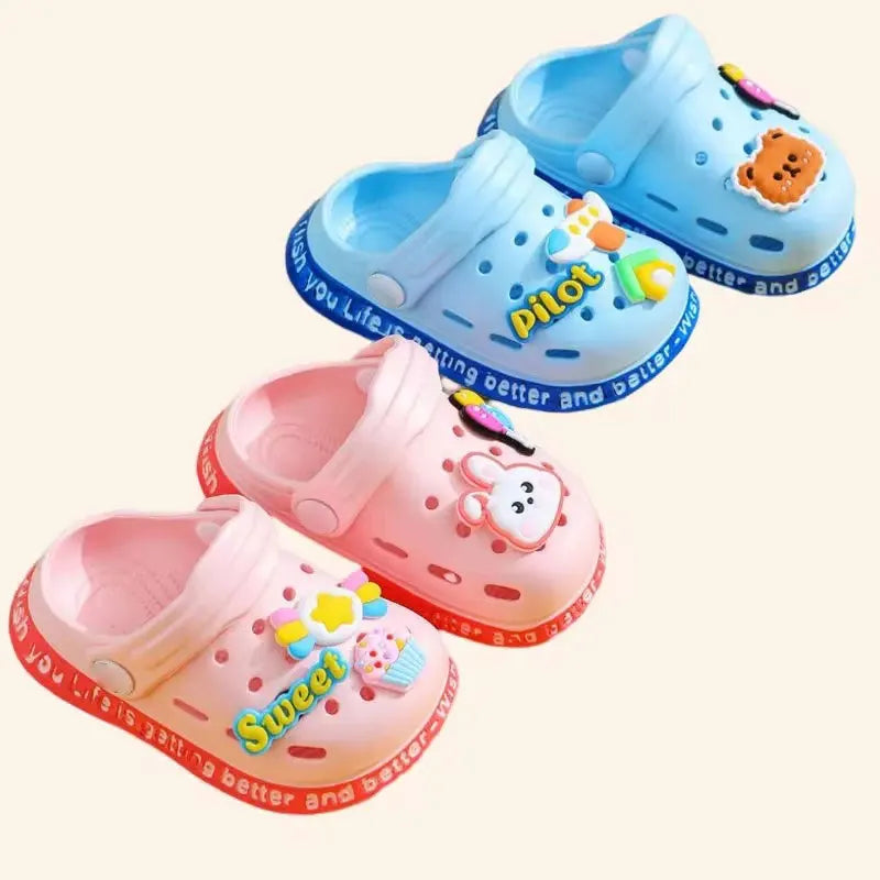Kids summer beach clogs cartoon anti-slip sandals