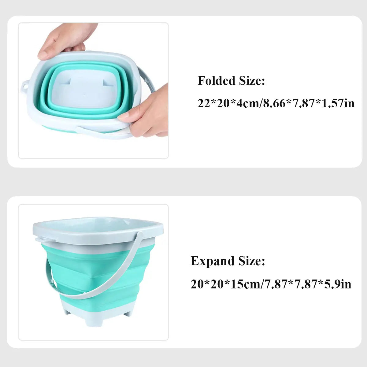 Kids Beach Sand Play Set - Folding Bucket & Tools - photo 4