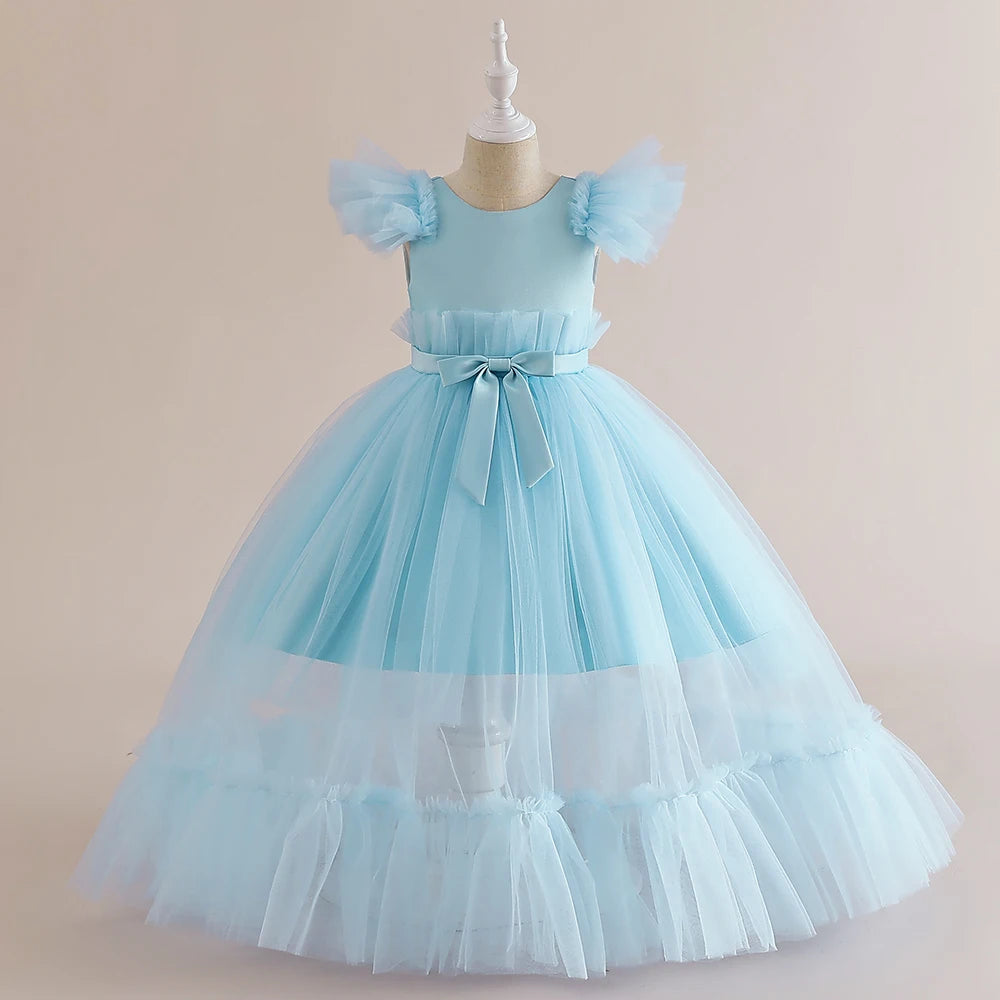 Girls Tulle Pageant Dress 2-10Y — Wedding Bridesmaid Princess Prom Gown - photo 1