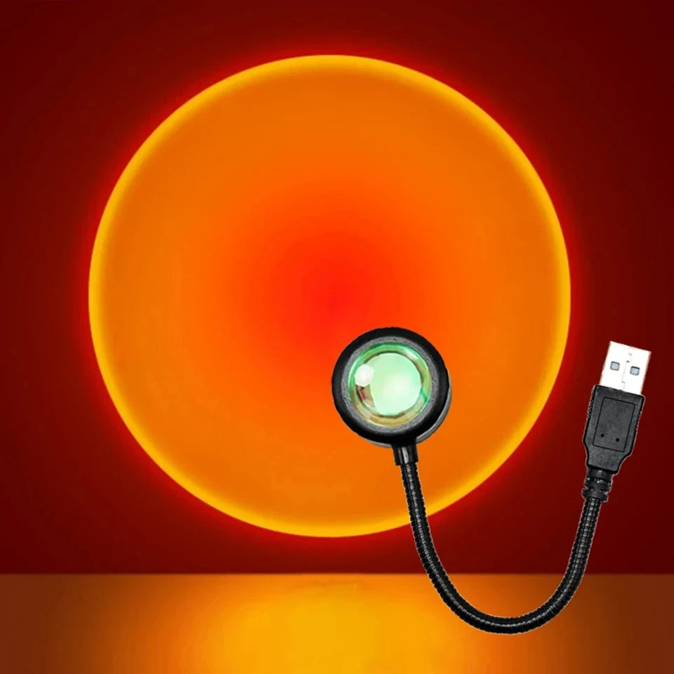 LED sunset lamp projector USB nursery mood light