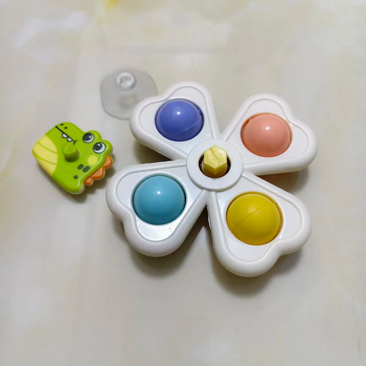 Baby Suction Spinner Bath Toy — Sensory Spinning Top | 6M-3Y - photo 9