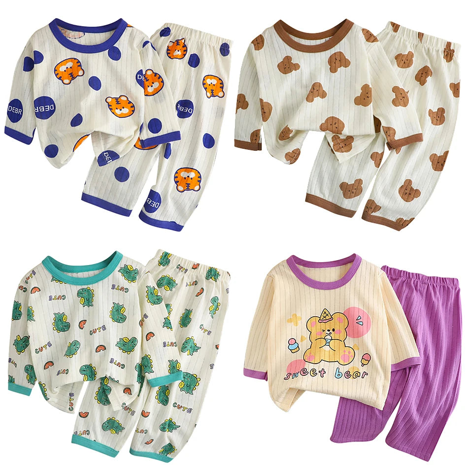 Kids' Cotton Long-Sleeve Pyjama Set - Kindle Kids ABC