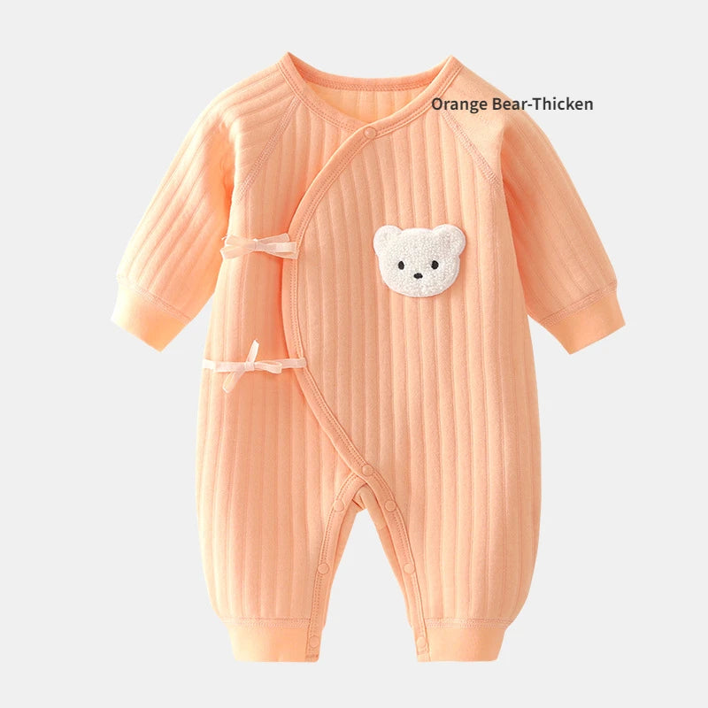 Ribbed Bear Cotton Baby Romper - Kindle Kids ABC - view 10