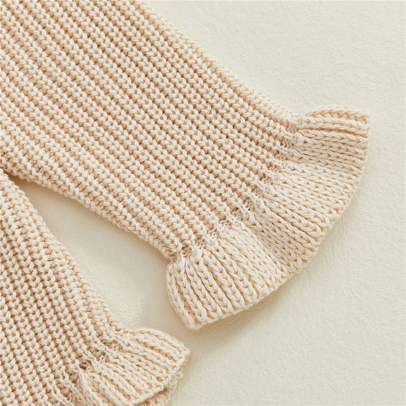 Ribbed Knit Cotton Baby Romper - Kindle Kids ABC - view 5