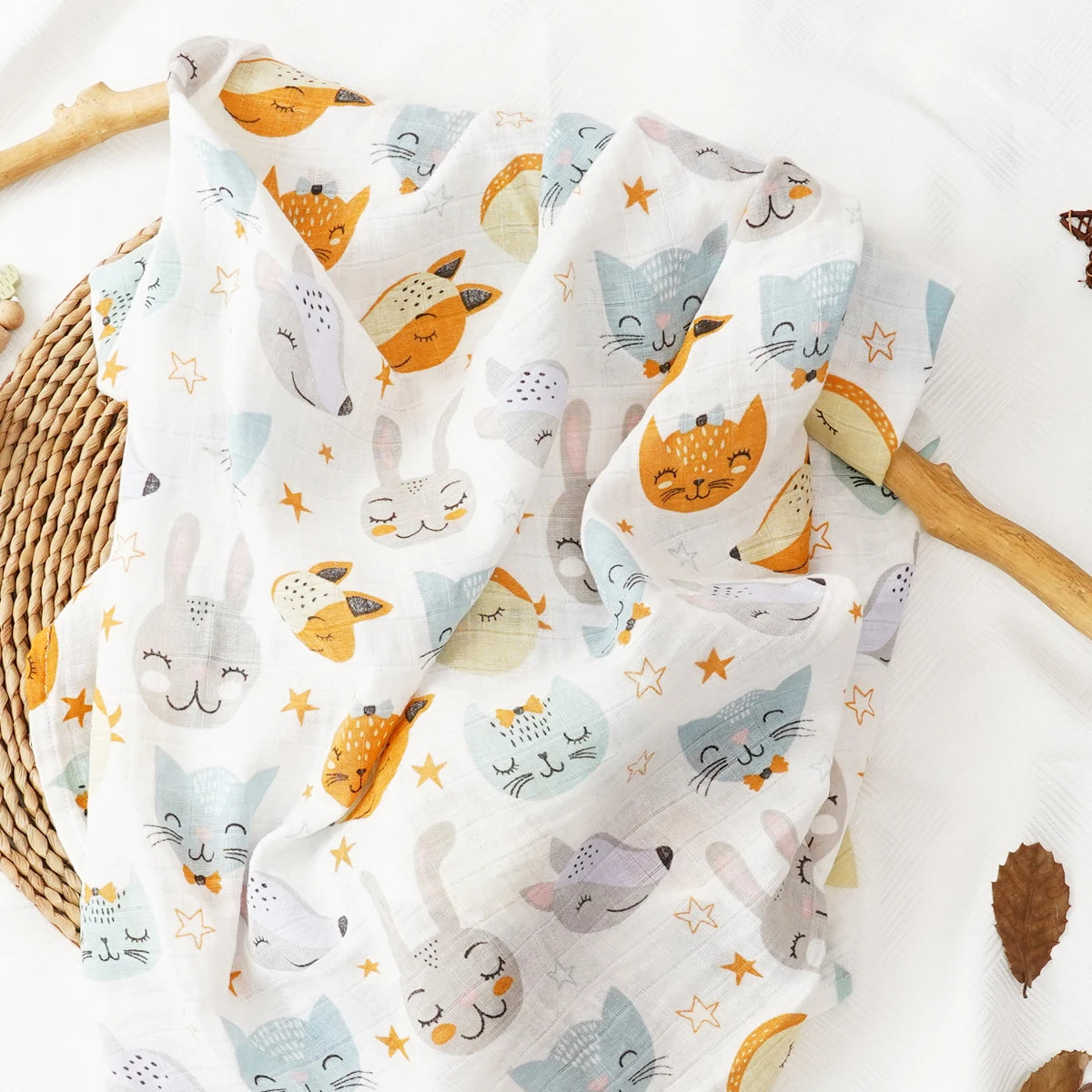 100% Cotton Muslin Baby Swaddle Blanket - Kindle Kids ABC - view 4