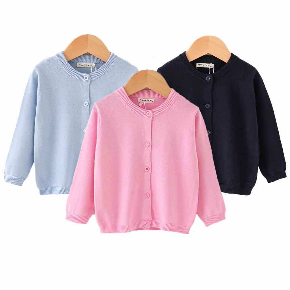 Knit Cotton Baby Cardigan — Open-Front Soft Toddler | 6M–4Y