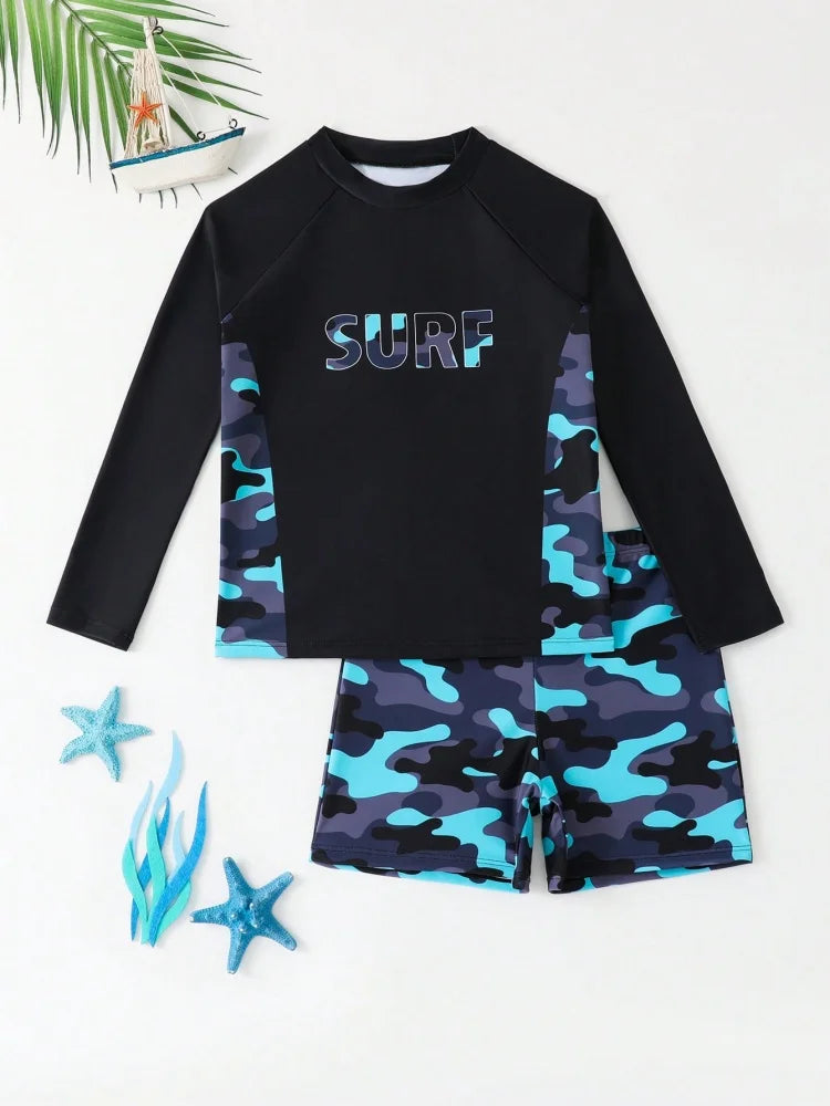 Boys 2-Piece Rash Guard Swim Set — photo 3