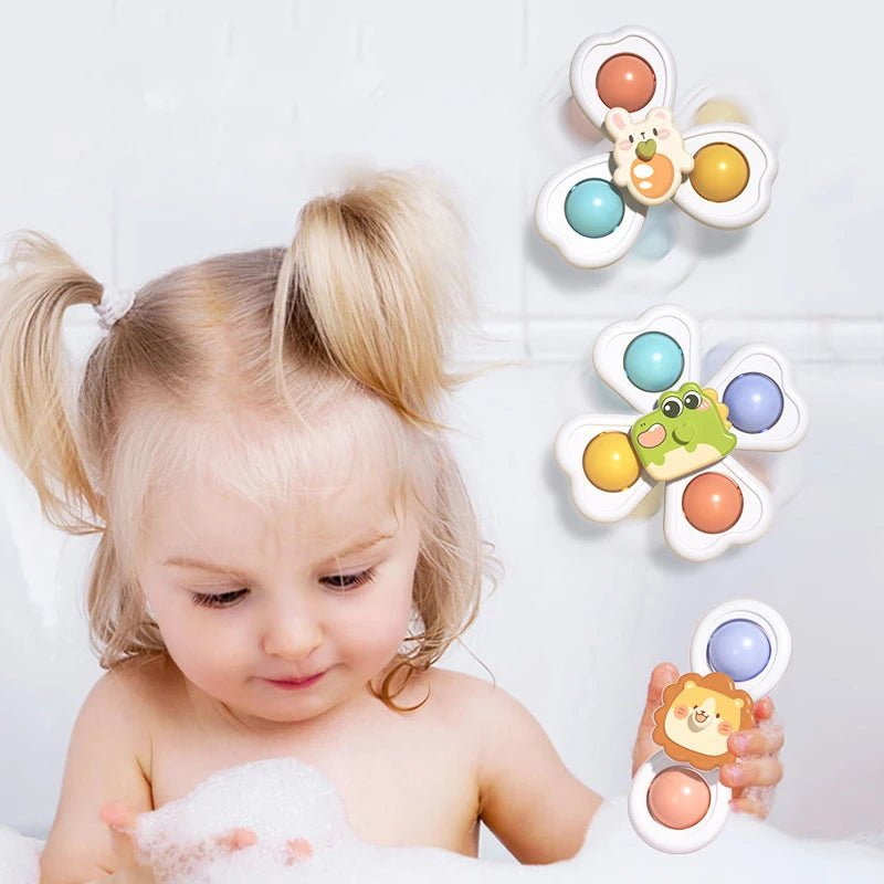 3-in-1 Spinning Suction Cup Toy - Sensory Play for Babies - photo 1