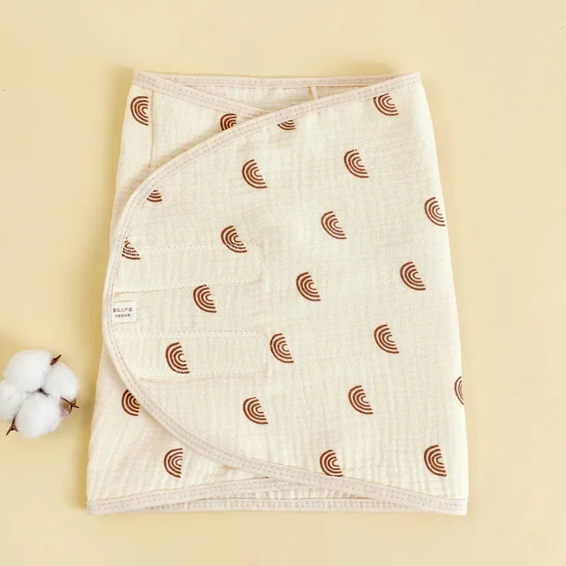 Anti-startle muslin cotton swaddle wrap for newborn baby sleep
