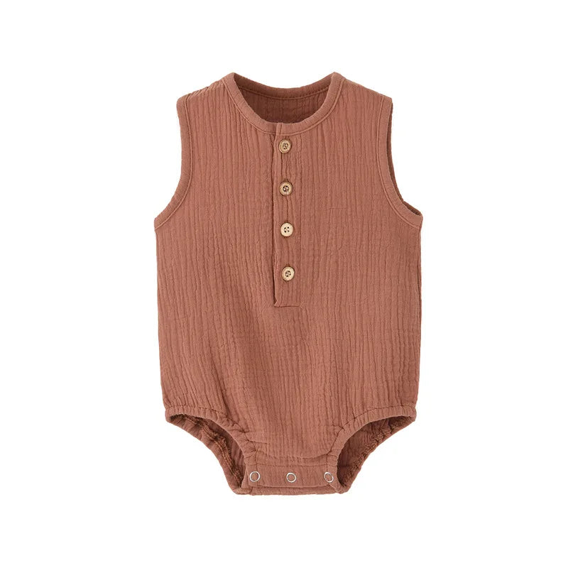 Baby Cotton Romper – Soft & Breathable Summer Bodysuit (0–24M)