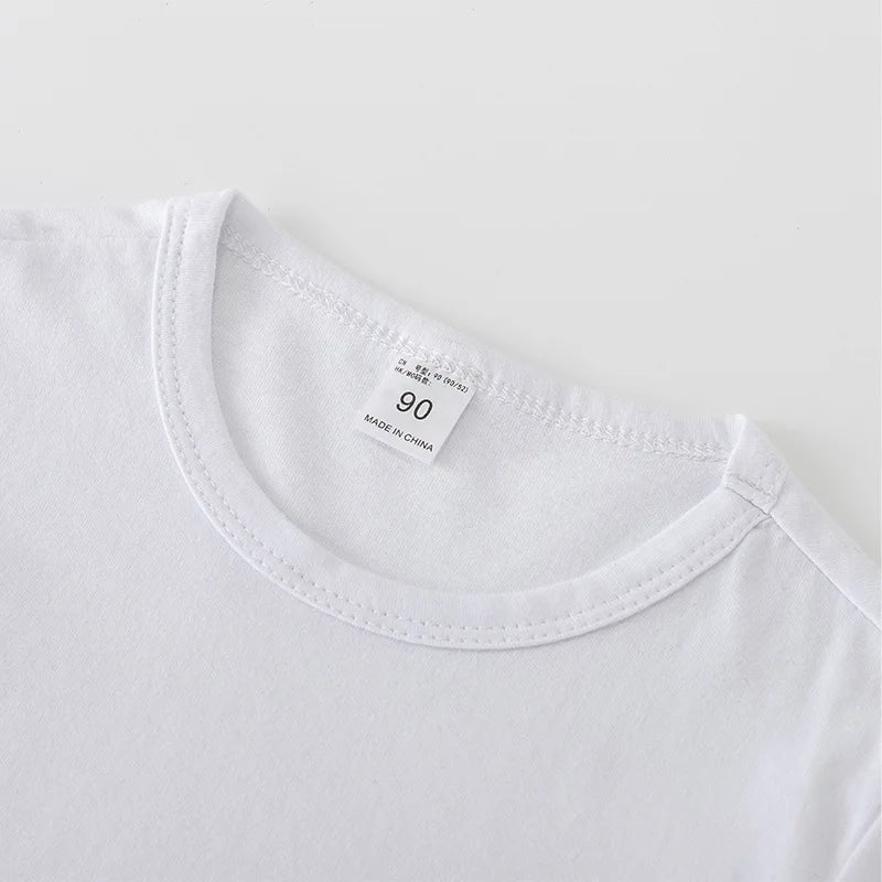 Kids long-sleeve cotton crew-neck basic top