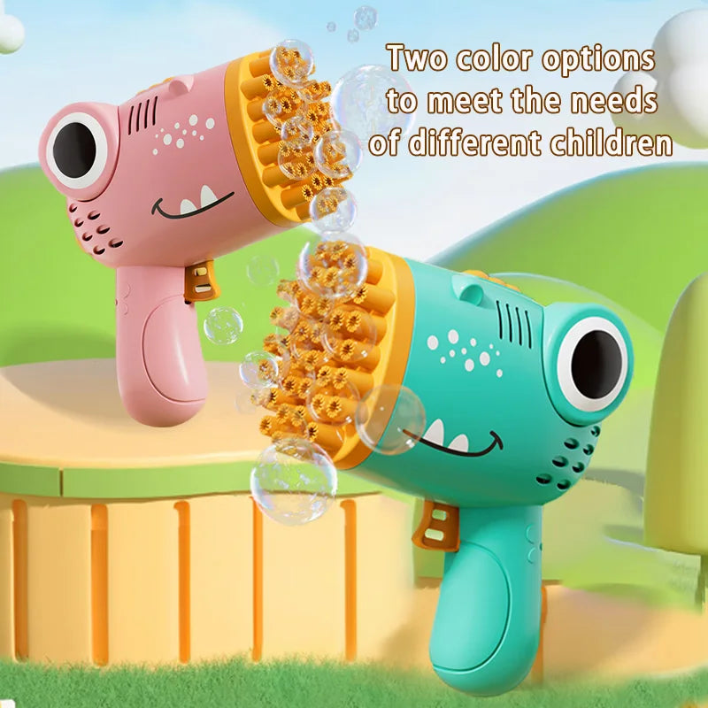 Dinosaur bubble machine 40-hole electric bubble blower