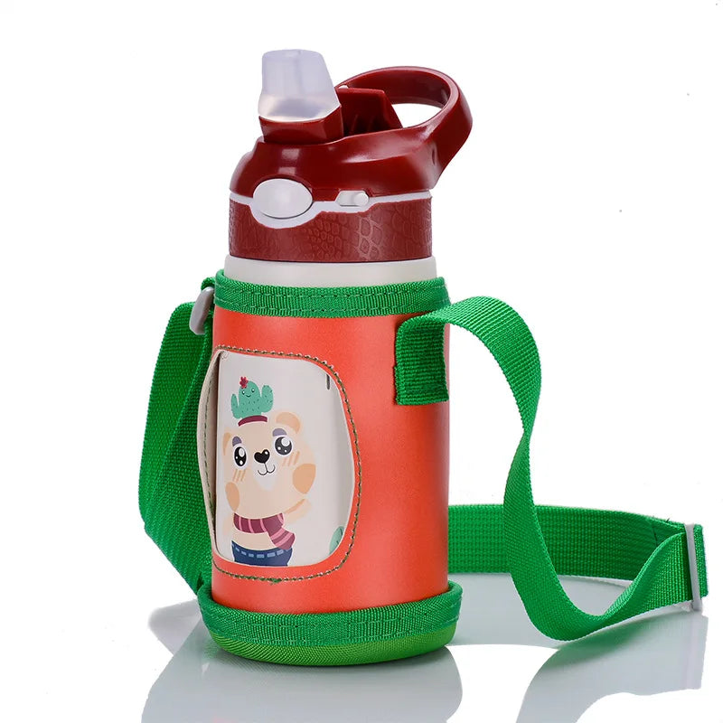 Kids Insulated Straw Water Bottle — 400ml Stainless Steel | Toddler+ - photo 11